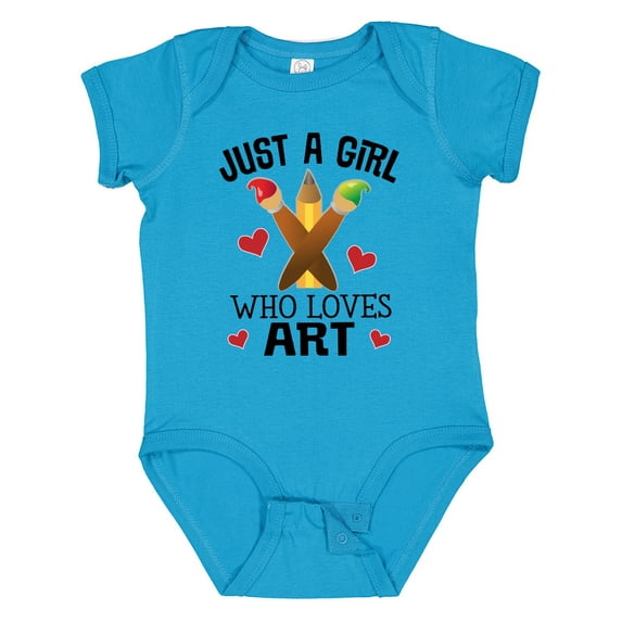 Inktastic Artist Just A Girl Who Loves Art Girls Baby Bodysuit