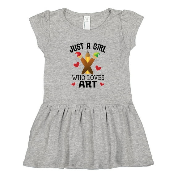 Inktastic Artist Just A Girl Who Loves Art Girls Toddler Dress