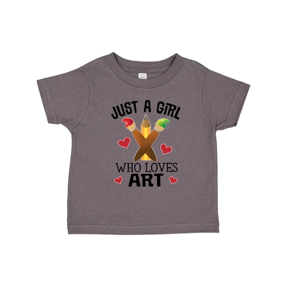 Inktastic Artist Just A Girl Who Loves Art Girls Toddler T-Shirt