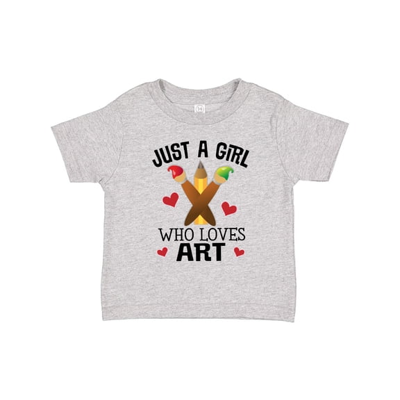 Inktastic Artist Just A Girl Who Loves Art Girls Toddler T-Shirt