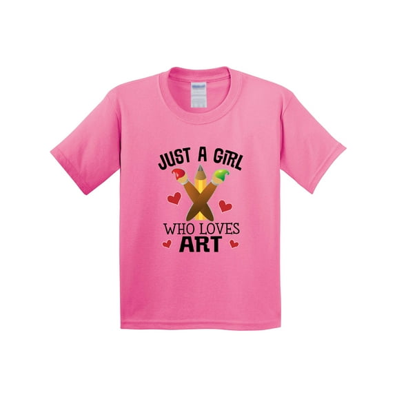 Inktastic Artist Just a Girl Who Loves Art Youth T-Shirt