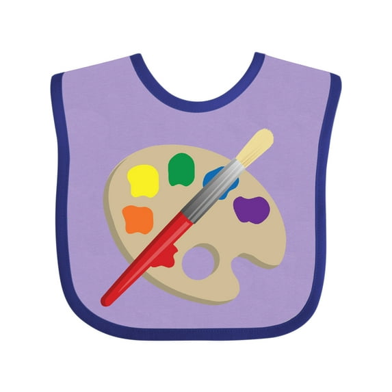 Inktastic Artist Palette and Brush Boys or Girls Baby Bib