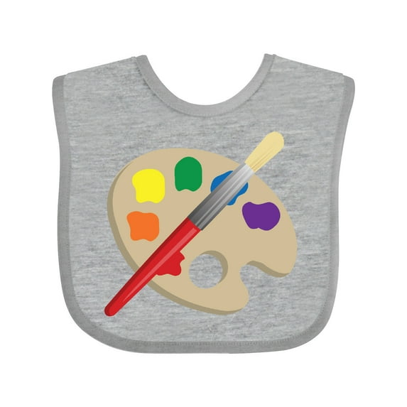 Inktastic Artist Palette and Brush Boys or Girls Baby Bib