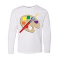 thumbnail image 1 of Inktastic Artist Palette and Brush Long Sleeve Youth T-Shirt, 1 of 5