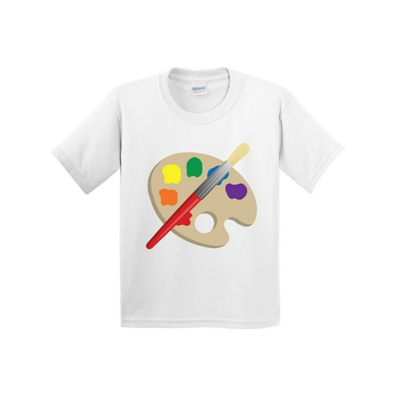 Inktastic Artist Palette and Brush Youth T-Shirt