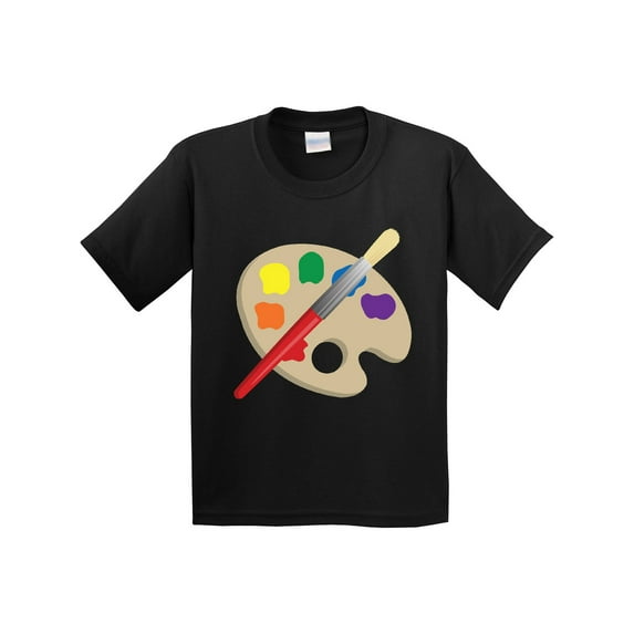 Inktastic Artist Palette and Brush Youth T-Shirt