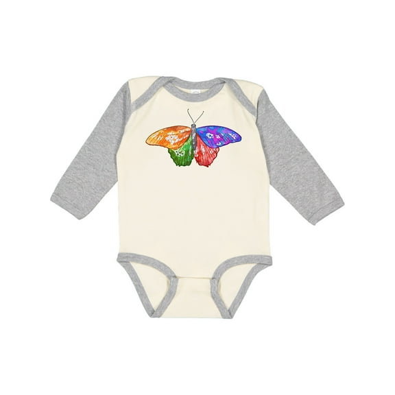 Inktastic Artistic Butterfly Boys or Girls Long Sleeve Baby Bodysuit