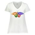 thumbnail image 1 of Inktastic Artistic Butterfly Women's Plus Size V-Neck T-Shirt, 1 of 5
