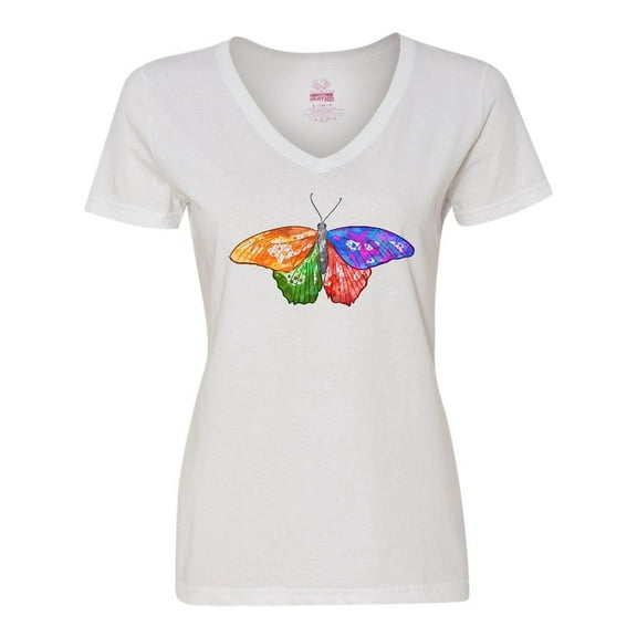Inktastic Artistic Butterfly Women's V-Neck T-Shirt
