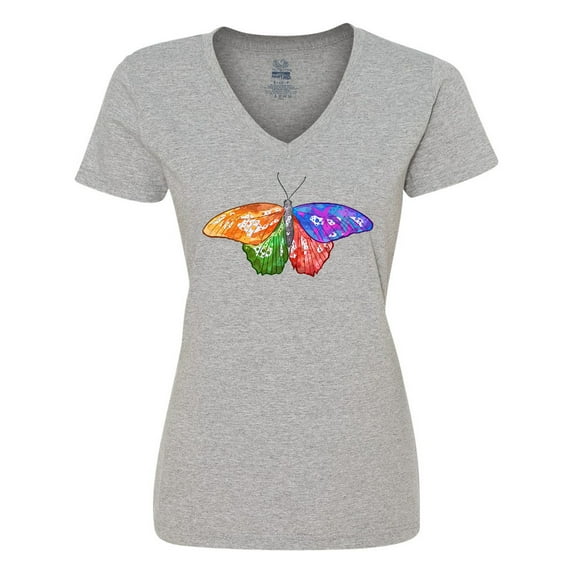 Inktastic Artistic Butterfly Women's V-Neck T-Shirt