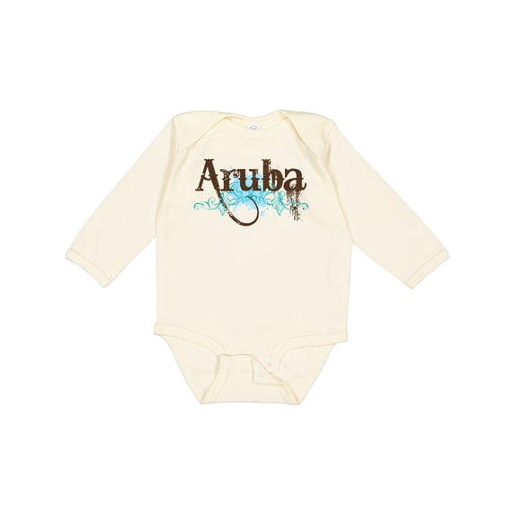 Inktastic Aruba Boys or Girls Long Sleeve Baby Bodysuit