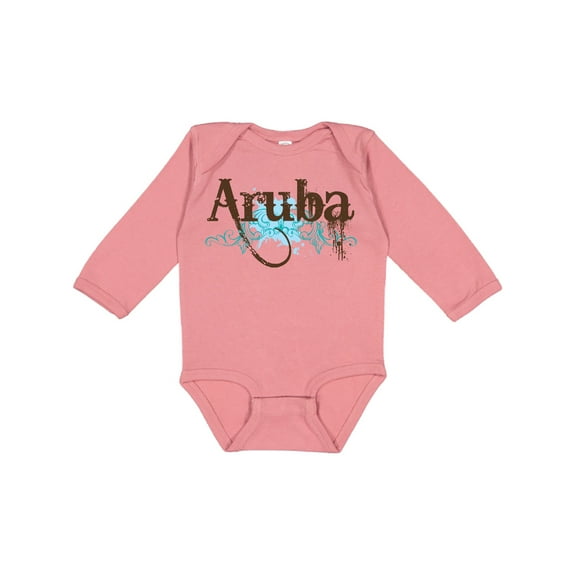 Inktastic Aruba Boys or Girls Long Sleeve Baby Bodysuit