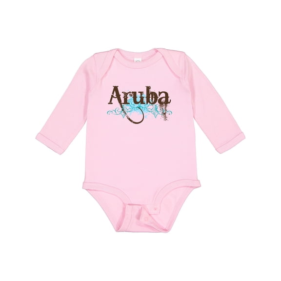 Inktastic Aruba Boys or Girls Long Sleeve Baby Bodysuit