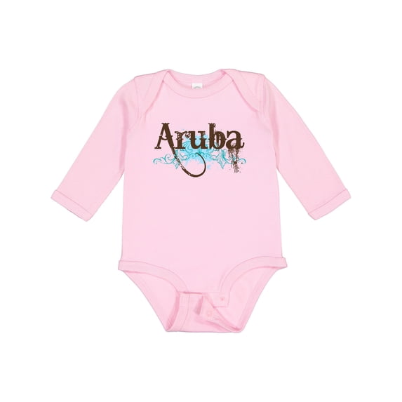 Inktastic Aruba Boys or Girls Long Sleeve Baby Bodysuit