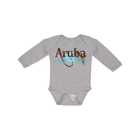 Inktastic Aruba Boys or Girls Long Sleeve Baby Bodysuit