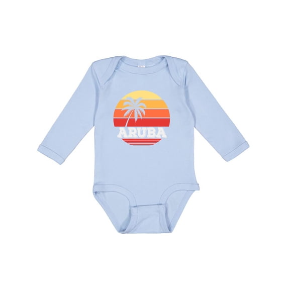 Inktastic Aruba Vacation Boys or Girls Long Sleeve Baby Bodysuit