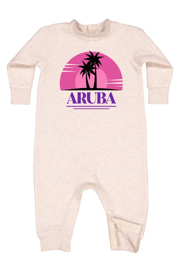 Aruba Vacation Cruise Baby Fleece Romper