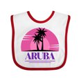 thumbnail image 1 of Inktastic Aruba Vacation Cruise Girls Baby Bib, 1 of 4