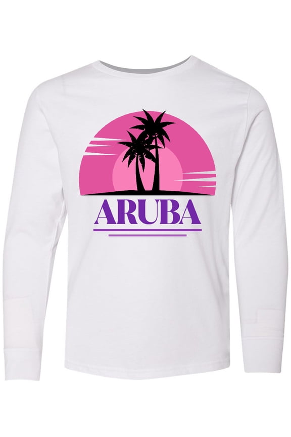 Aruba Vacation Cruise Long Sleeve Youth T-Shirt