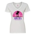 thumbnail image 1 of Inktastic Aruba Vacation Cruise Women's V-Neck T-Shirt, 1 of 5