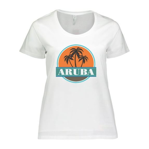 Inktastic Aruba Vacation Sunset Women's Plus Size T-Shirt
