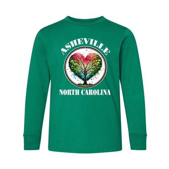 Inktastic Asheville Nc Fall Travel Long Sleeve Youth T-Shirt