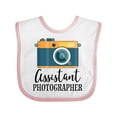 thumbnail image 1 of Inktastic Assistant Photographer Boys or Girls Baby Bib, 1 of 4
