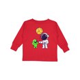 thumbnail image 1 of Inktastic Astronaut Holding a Moon Balloon Boys or Girls Long Sleeve Toddler T-Shirt, 1 of 5