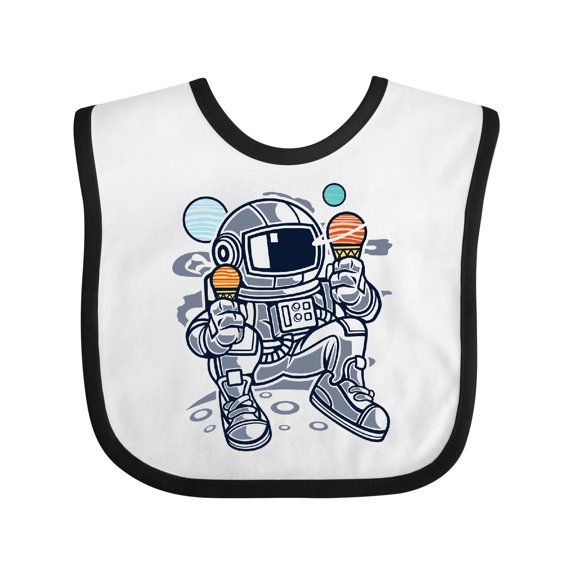 Inktastic Astronaut Ice Cream Boys or Girls Baby Bib