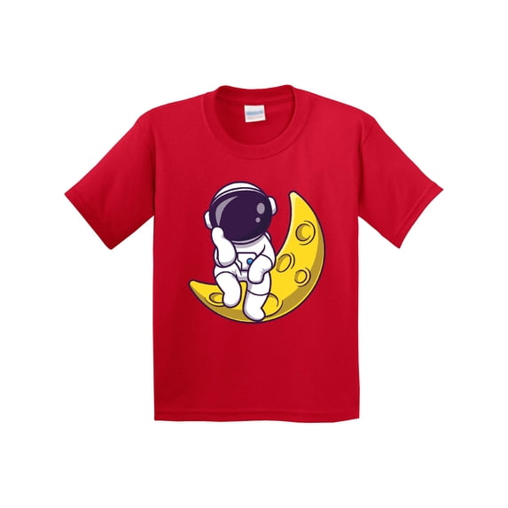 Inktastic Astronaut Sitting on the Moon Youth T-Shirt