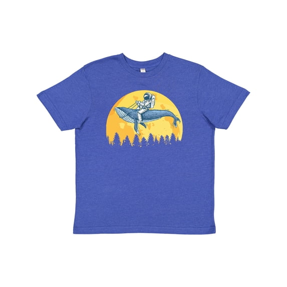 Inktastic Astronaut Space Whale Moon Youth T-Shirt