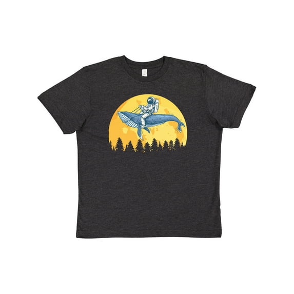 Inktastic Astronaut Space Whale Moon Youth T-Shirt