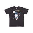 thumbnail image 1 of Inktastic Astronaut The Moon Spaceship and Shooting Star T-Shirt, 1 of 5