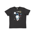 thumbnail image 1 of Inktastic Astronaut The Moon Spaceship and Shooting Star Youth T-Shirt, 1 of 5