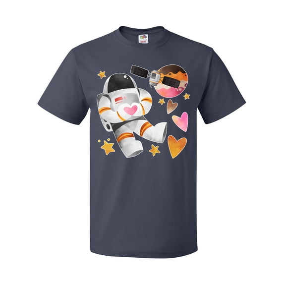 Inktastic Astronaut Valentine Outer Space Hearts T-Shirt