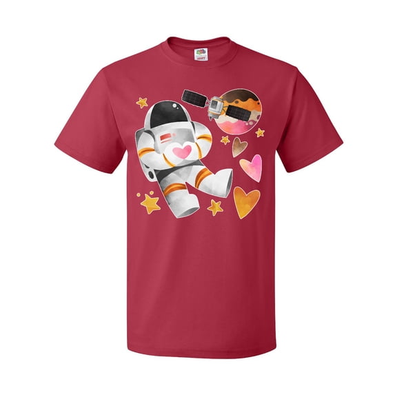 Inktastic Astronaut Valentine Outer Space Hearts T-Shirt