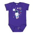 thumbnail image 1 of Inktastic Astronaut the Moon Spaceship and Shooting Star Boys or Girls Baby Bodysuit, 1 of 5