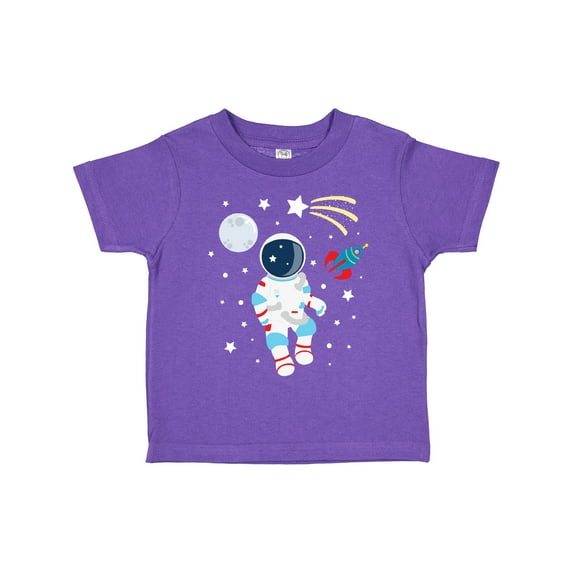 Inktastic Astronaut the Moon Spaceship and Shooting Star Boys or Girls Toddler T-Shirt