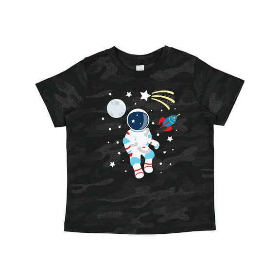 Inktastic Astronaut the Moon Spaceship and Shooting Star Boys or Girls Toddler T-Shirt