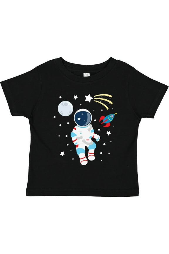 Astronaut the Moon Spaceship and Shooting Star Boys or Girls Toddler T-Shirt