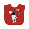 thumbnail image 1 of Inktastic Astronaut the Moon Spaceship and Shooting Star for Light Colors Boys or Girls Baby Bib, 1 of 4