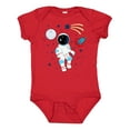 thumbnail image 1 of Inktastic Astronaut the Moon Spaceship and Shooting Star for Light Colors Boys or Girls Baby Bodysuit, 1 of 5