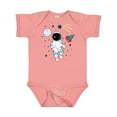 thumbnail image 1 of Inktastic Astronaut the Moon Spaceship and Shooting Star for Light Colors Boys or Girls Baby Bodysuit, 1 of 5