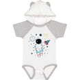 thumbnail image 1 of Inktastic Astronaut the Moon Spaceship and Shooting Star for Light Colors Boys or Girls Baby Bodysuit, 1 of 5