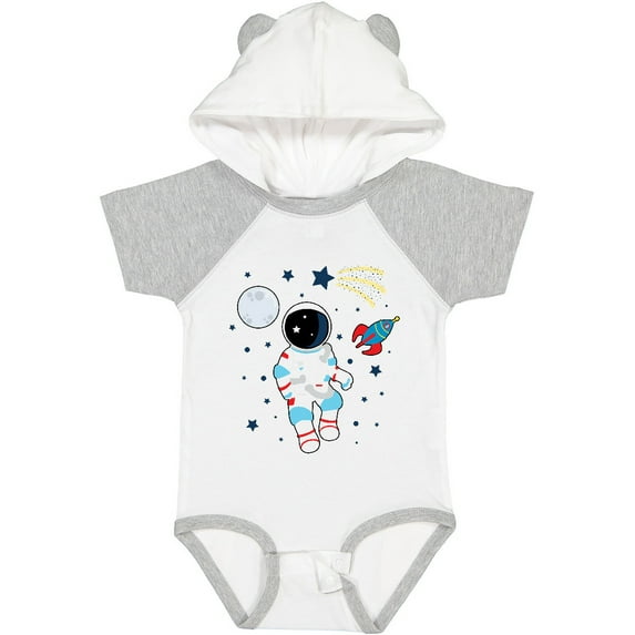 Inktastic Astronaut the Moon Spaceship and Shooting Star for Light Colors Boys or Girls Baby Bodysuit