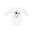 thumbnail image 1 of Inktastic Astronaut the Moon Spaceship and Shooting Star for Light Colors Boys or Girls Long Sleeve Baby Bodysuit, 1 of 5