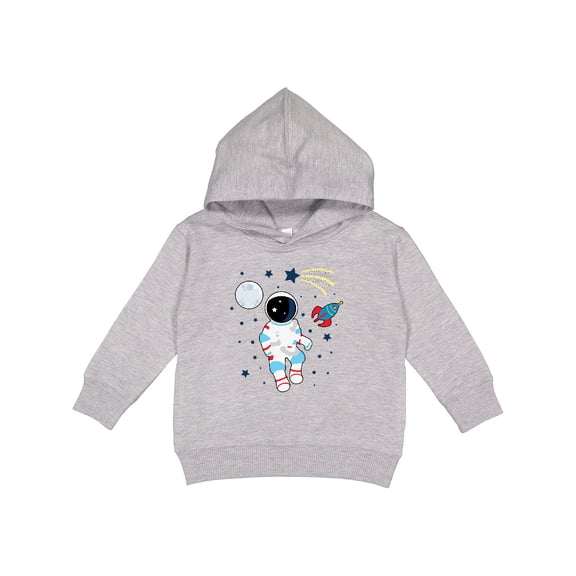Inktastic Astronaut the Moon Spaceship and Shooting Star for Light Colors Toddler Hoodie