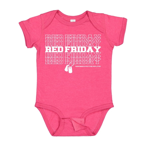 Inktastic Athletic Red Friday Dog Tags Boys or Girls Baby Bodysuit