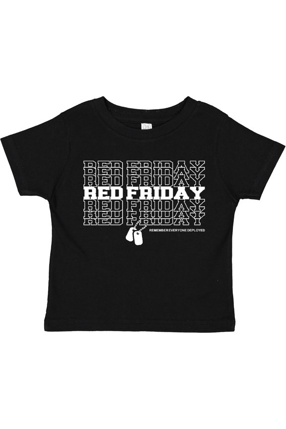 Athletic Red Friday Dog Tags Boys or Girls Toddler T-Shirt