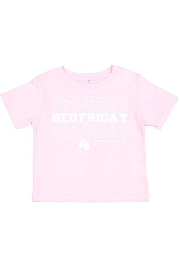 Athletic Red Friday Dog Tags Boys or Girls Toddler T-Shirt